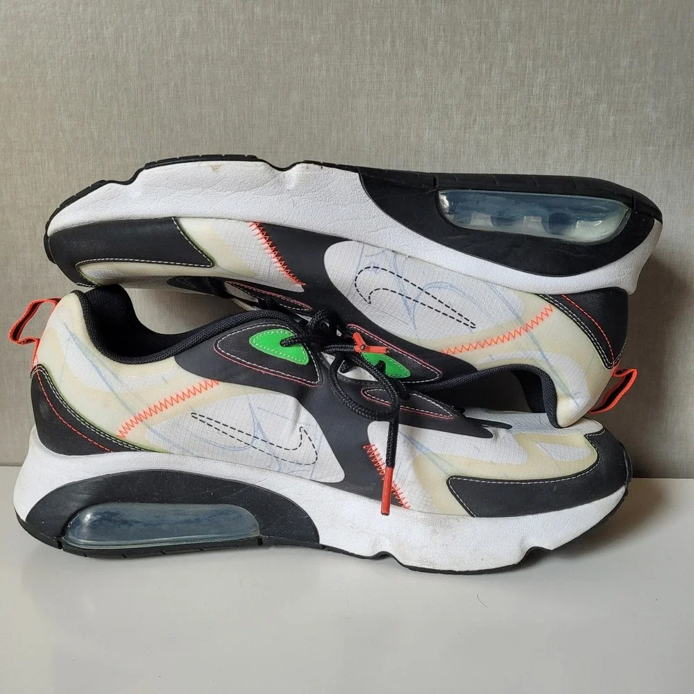 Nike Air Max 200 Blueprint White Black Green Orange Very Good Condition